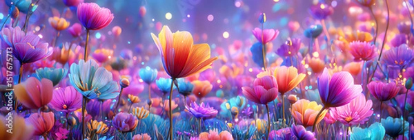 Obraz flowers background, AI generated