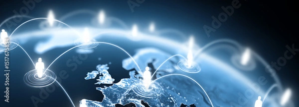 Obraz social network illustration, AI generated