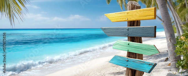 Obraz beach signs, AI generated