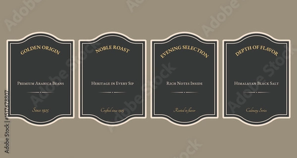 Obraz Isolated set of Premium Black label template