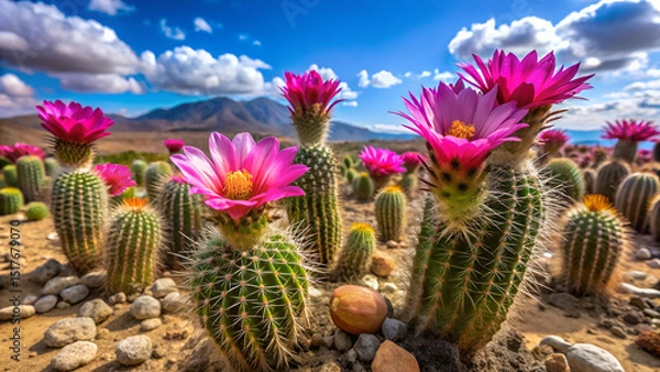 Fototapeta cactus in desert generative ai