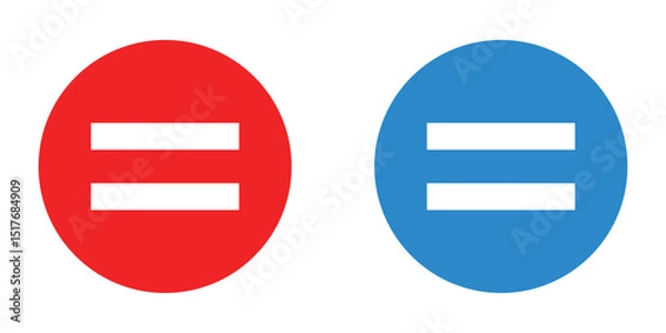 Fototapeta equal sign icon. equity symbol. justice symbol. equal calculator math icon symbol. vector illustration on transparent background