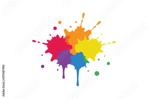 Obraz color paint splashes