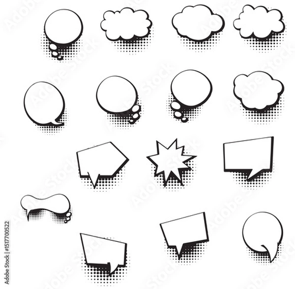 Fototapeta vector set of speech bubbles