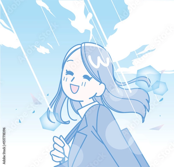 Obraz スーツ姿の笑顔の女性