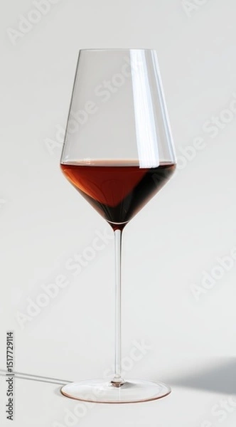 Obraz Clear wine glass filled with amber liquid