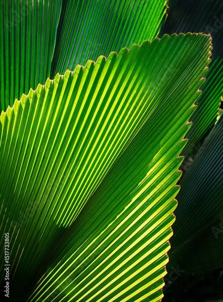 Fototapeta real fresh green leave texture for background, close up of leaf texture surface background with light and shadow.