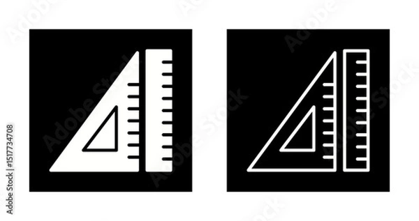 Fototapeta Set Square Vector Icon