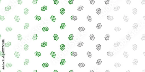 Obraz Dollar Doodle seamless pattern background. US dollar pattern background. Seamless pattern of the symbols of dollar currency background. Dollar sign pattern background. 