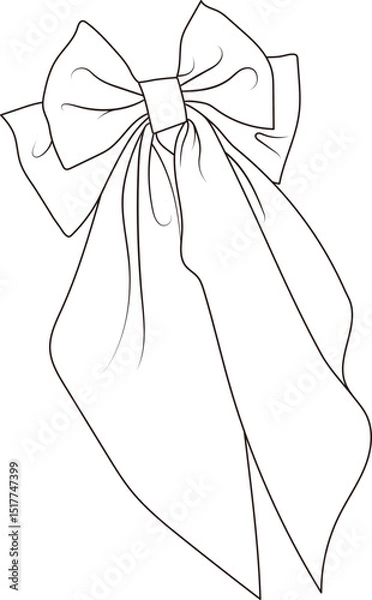 Obraz Beautiful ribbon bow knot vector illustration
