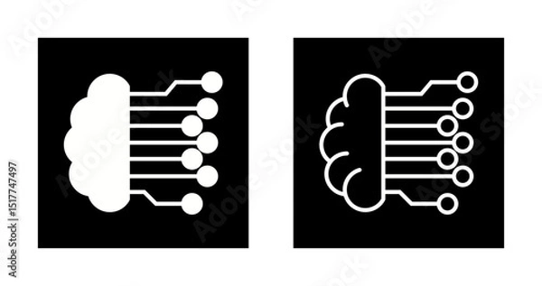 Fototapeta Artificial Intelligence Vector Icon