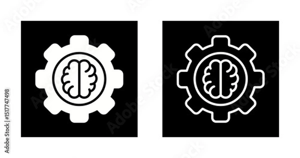 Fototapeta Machine Learning Vector Icon