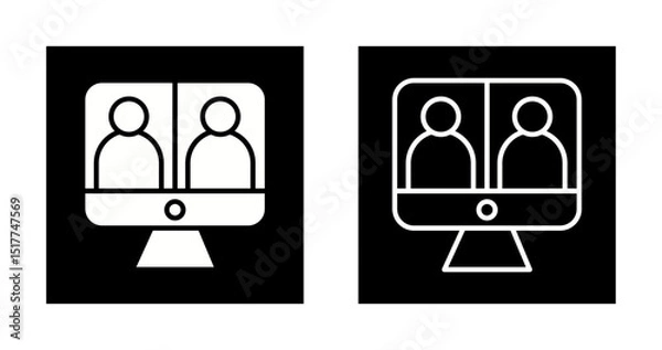 Fototapeta Video Conferencing Vector Icon