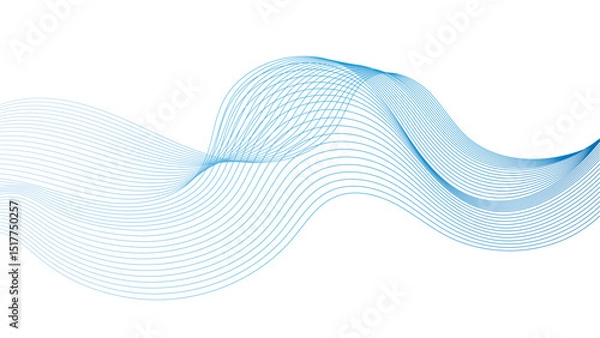 Obraz abstract blue lines waves background, backgrounds