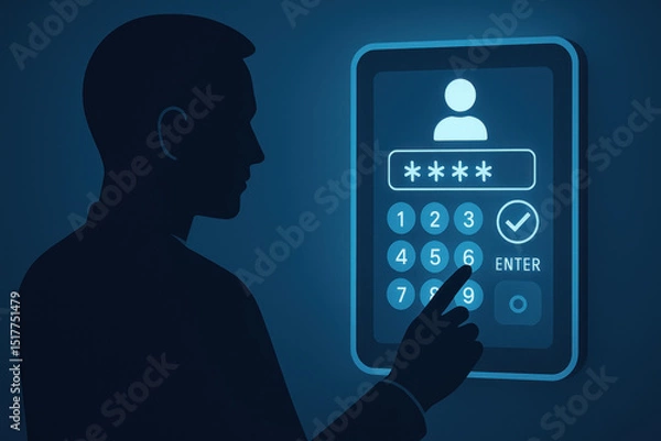 Fototapeta Man using smart phone.