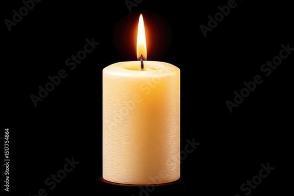 Obraz Candle-shaped Medical Icon Glowing Softly Against a Dark Background for a Calming Effect in Healthcare Settings