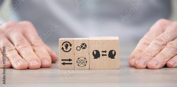 Fototapeta Concept of knowledge sharing