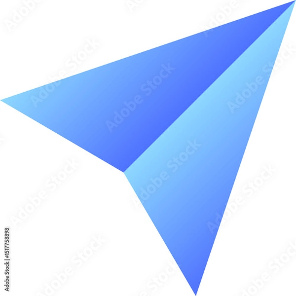 Obraz Blue paper plane