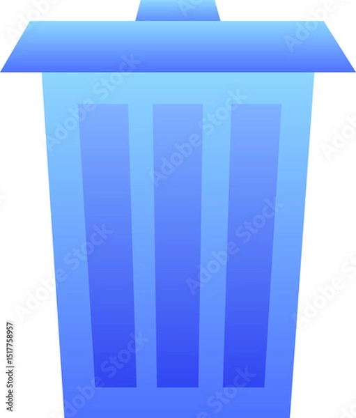 Obraz Blue recycle bin icon