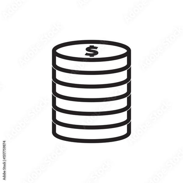 Obraz coin stack icon