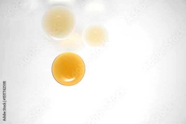 Fototapeta Colorful Abstract Arrangement of Glass Bowls with Liquid Contents