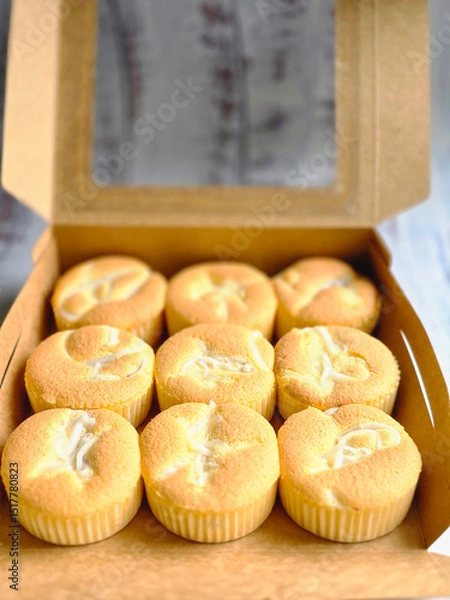 Obraz Fluffy coconut cupcake