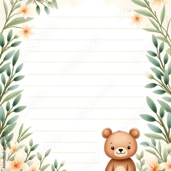 Fototapeta hand-drawn notepad paper