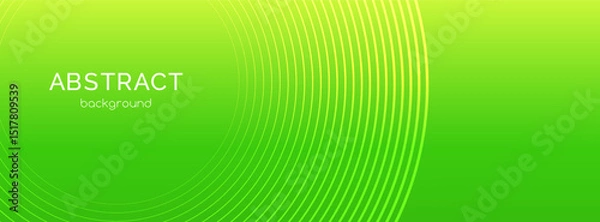 Fototapeta Green gradient abstract banner template. Vector circles minimal background for presentations, party events, web header