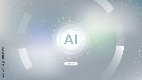Fototapeta AI and Artificial Intelligence Generate Vector with Digital AI Data Design Illustration Algorithm and Technology.