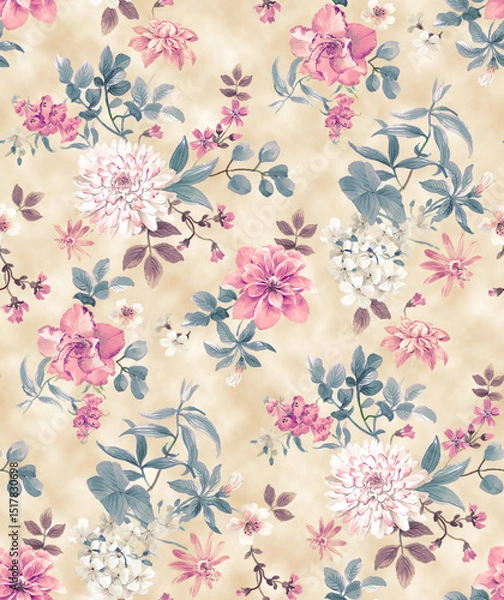 Obraz Flowers pattern allover pattern all over abstract pattern