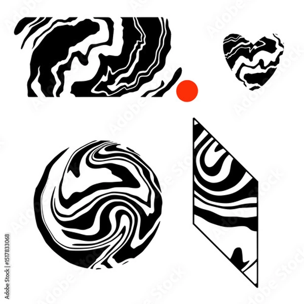 Obraz Abstract tattoo collection design. illustration EPS10