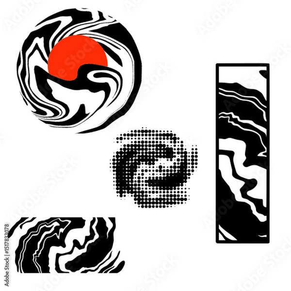 Obraz Abstract tattoo collection design. illustration EPS10