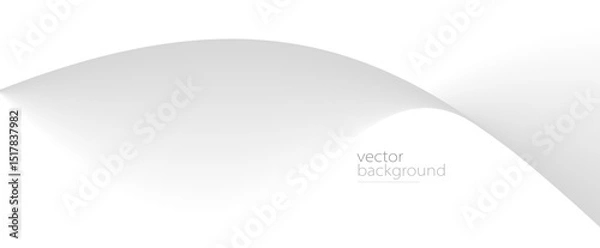 Obraz Smooth flow of wavy shape with gradient vector abstract background, light grey design curve line energy motion, relaxing image or technology.