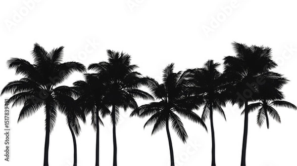 Obraz Silhouette of palm trees