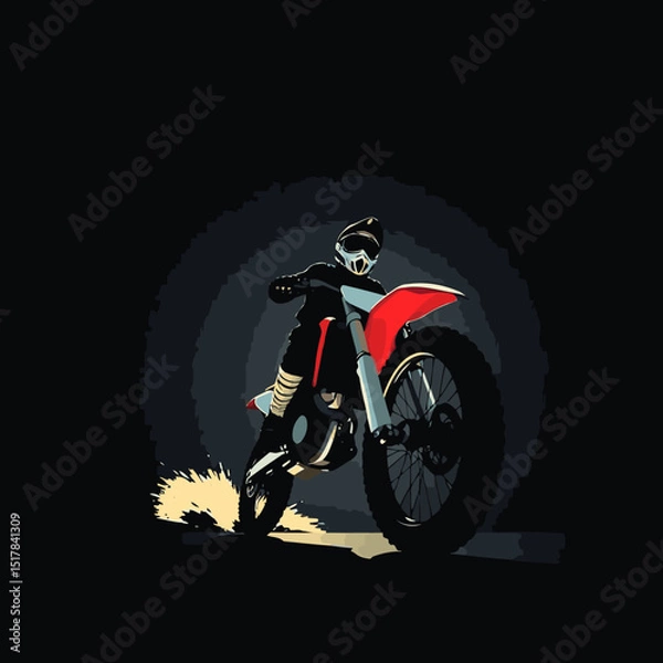 Fototapeta motocross vector art
