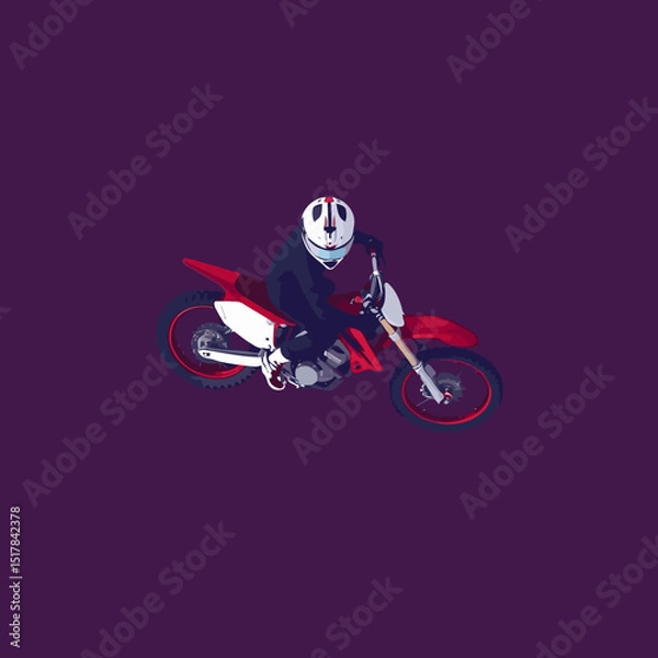 Fototapeta motocross vector art