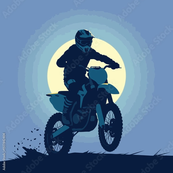 Fototapeta motocross vector art