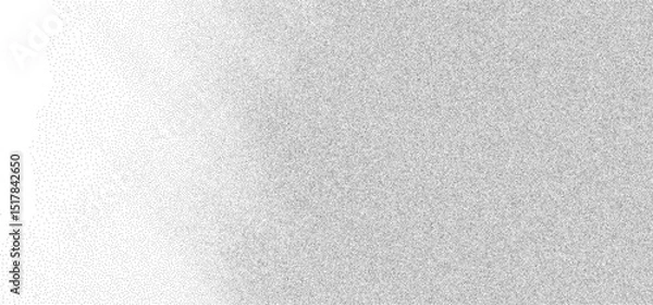 Fototapeta Stipple vector texture with dense micro dots transitioning from light to dark. Abstract engraving overlay design.