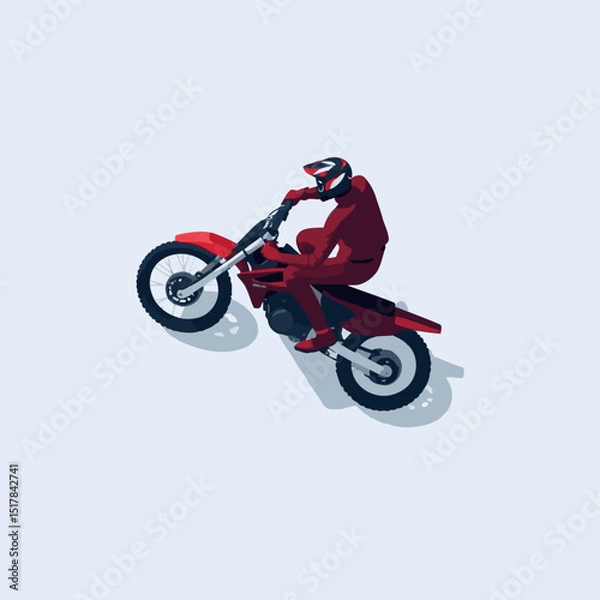 Fototapeta motocross vector art