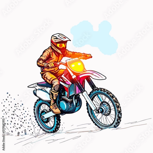 Fototapeta motocross vector art