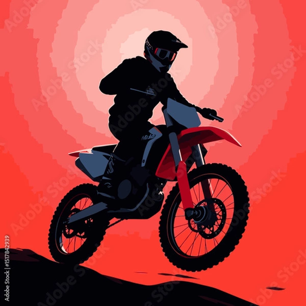 Fototapeta motocross vector art