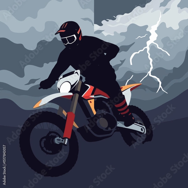 Fototapeta motocross vector art