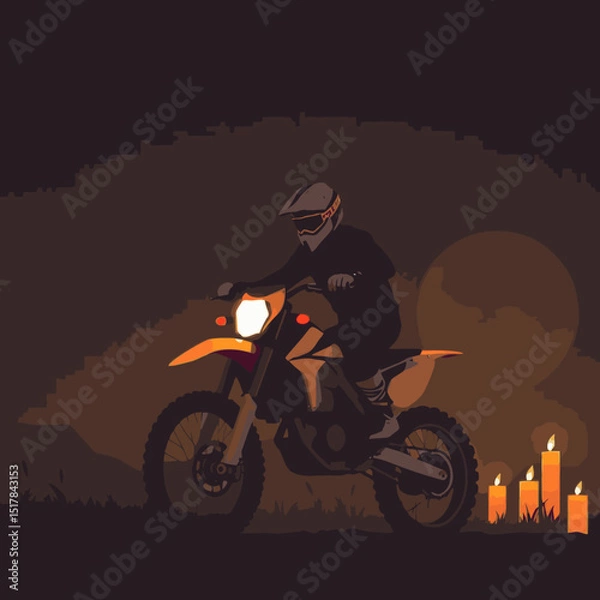 Fototapeta motocross vector art