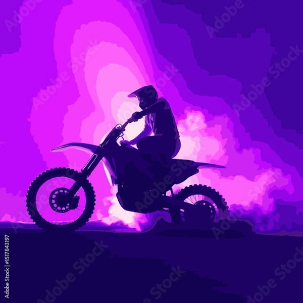 Fototapeta motocross vector art