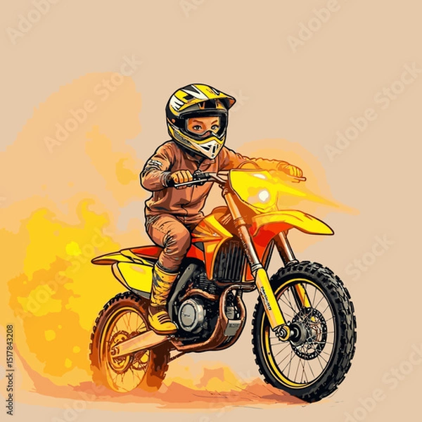 Fototapeta motocross vector art