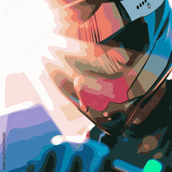 Fototapeta motocross vector art