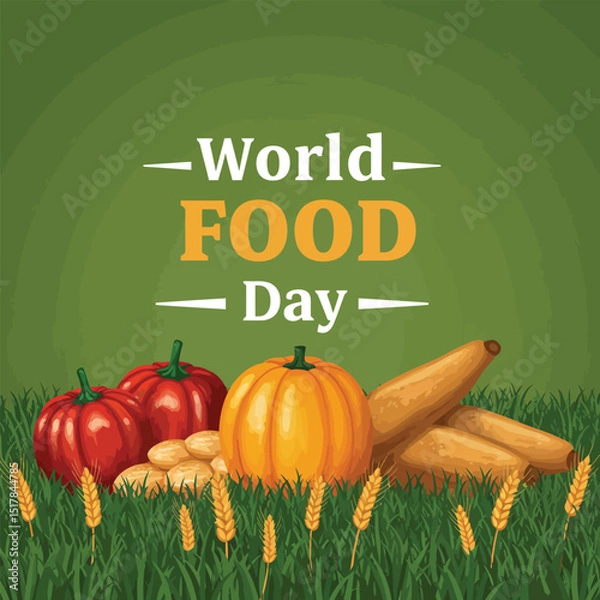 Fototapeta Food Safety Day (WFSD) celebrated on 7 June every year, aims to draw attention and inspire action to help prevent, detect and manage foodborne risks. Vector illustration.