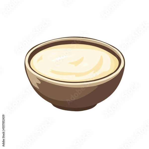Obraz My Simple flat 2D icon tahini isolated on transparent background, vector, flat design, animation design, vector, flat design, animation design, simple flat 2D icon, minimalist design