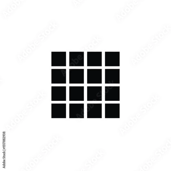Fototapeta Simple black square grid pattern design element