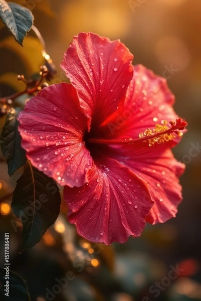 Obraz red and yellow flower
